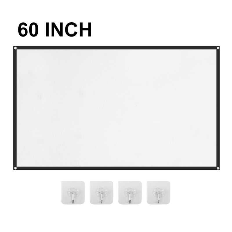 StepOK Projector Screen, White Projector Screen, 16:9 No Crease Home Theater Foldable Projection Screen 60"|72"|84"|100"|120"|150" - Image 2